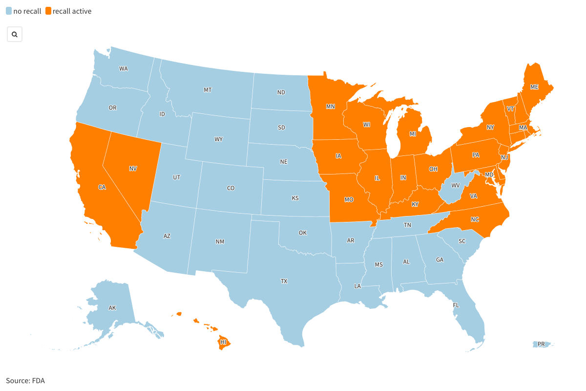 Ice Cream Recall Map Shows 25 States Impacted by Health Warning DNyuz