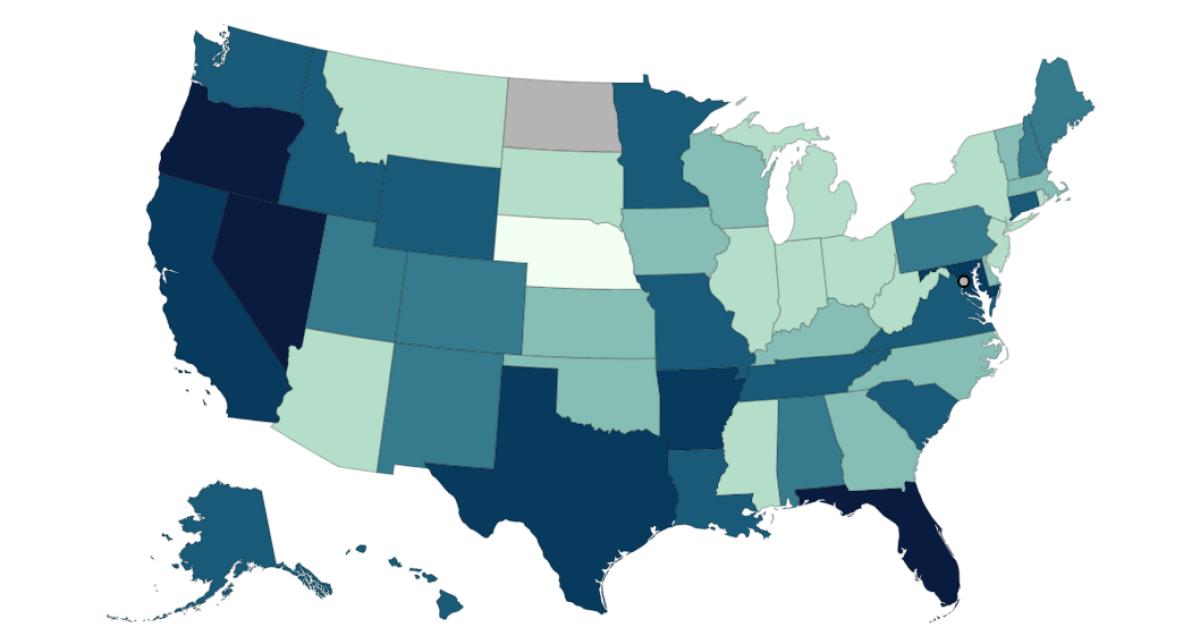 Map shows states where COVID levels are “high” or “very high” this ...