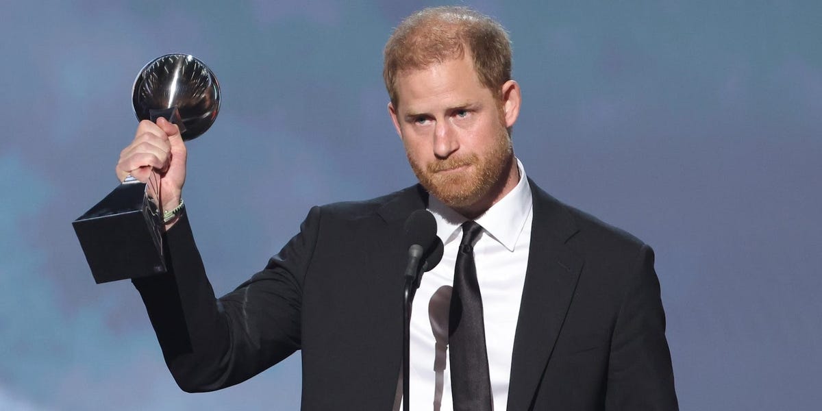 Prince Harry accepted the Pat Tillman Award at the 2024 ESPYs, but a PR