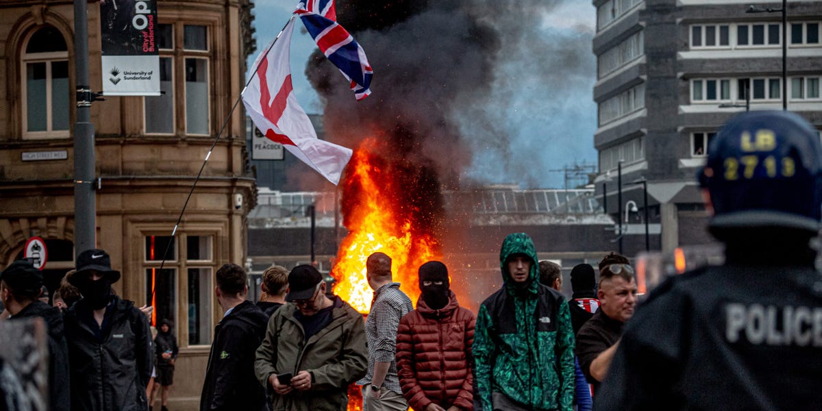 Farright riots continue to sweep the UK following fatal stabbings at a