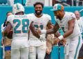 Simone Biles, Noah Lyles juicing up the Miami Dolphins locker room: ‘We could all run with Lyles’