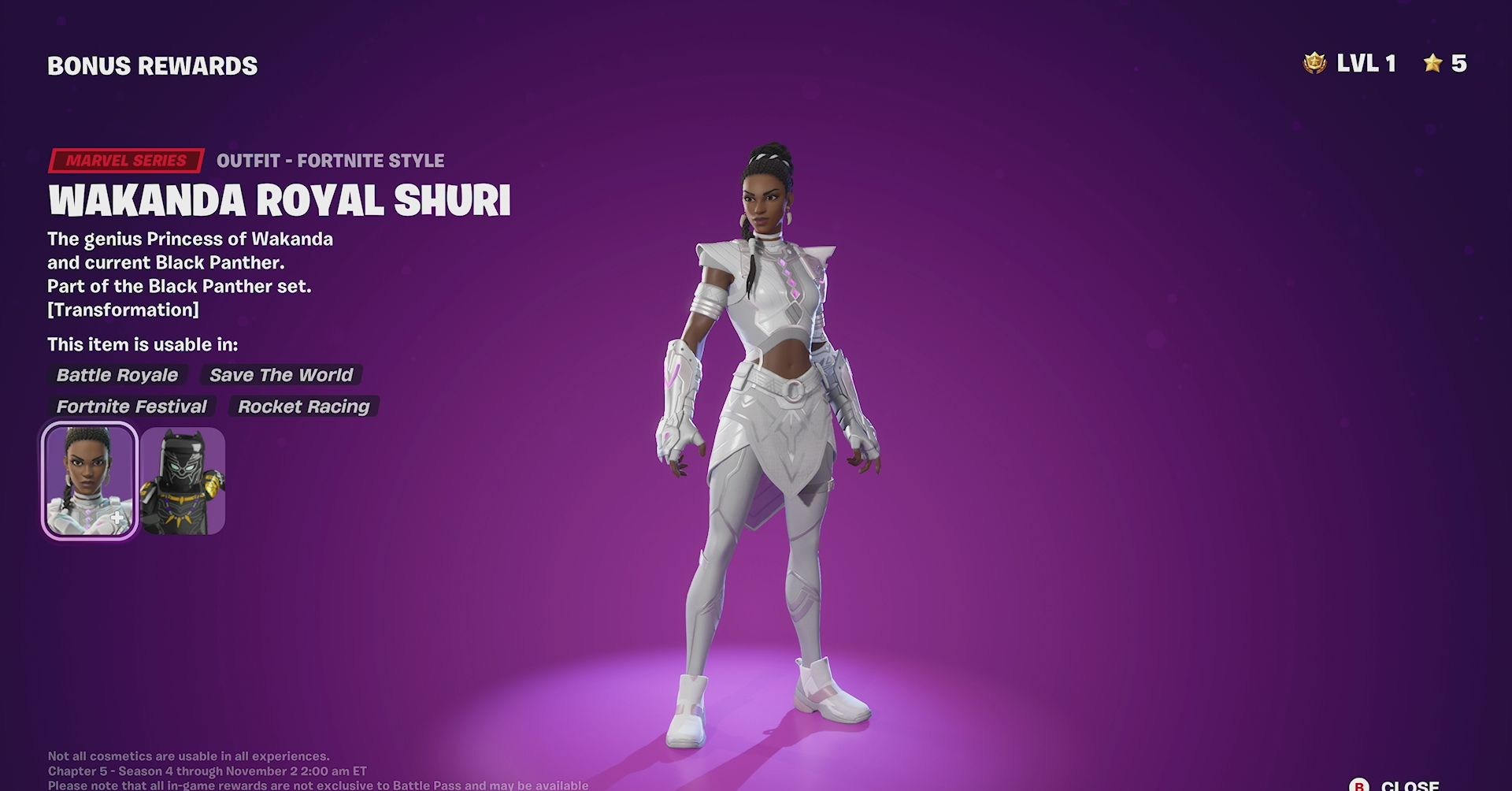 Wakanda Royal Shuri in Fortnite