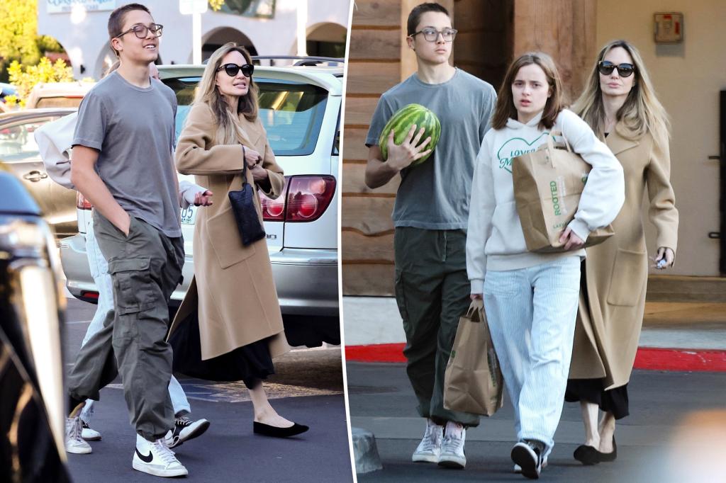 Angelina Jolie’s son Knox, 16, towers over her on grocery run with twin ...