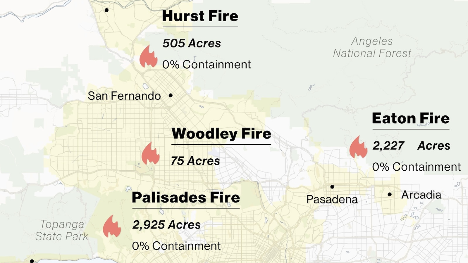 California wildfires maps show evacuations, power outages, air quality ...