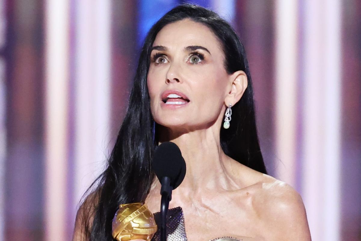 Demi Moore’s Triumphant Golden Globes Speech Rockets Her Into The Lead