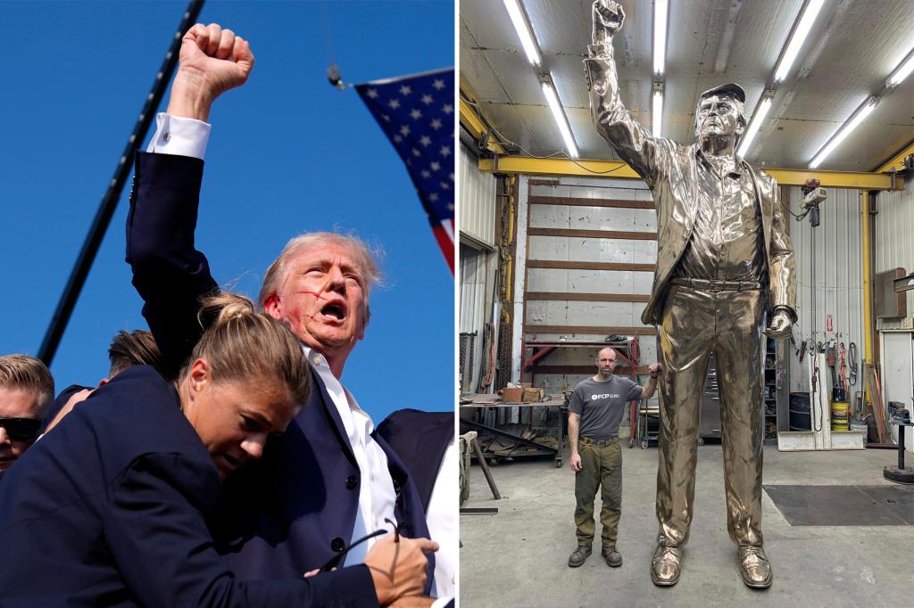 Largerthanlife bronze Trump statue unveiled ahead of inauguration DNyuz