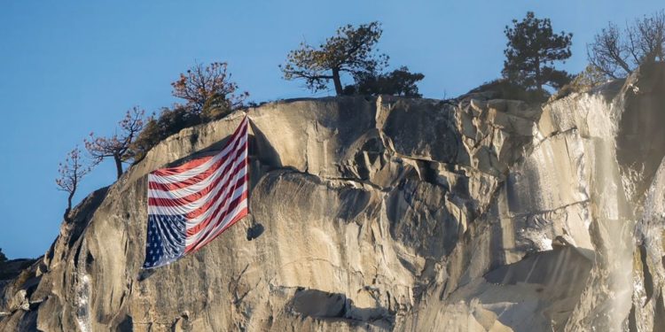 Upside Down U S Flag Hung At Yosemite National Park To Protest Employee Upside Down US Flag Hung At Yosemite National Park To Protest 750x375