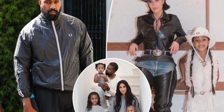 Kim Kardashian and kids terrified of Kanye ‘sinking further down’ into ...