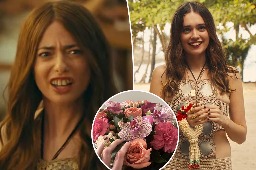 Aimee Lou Wood receives flowers from ‘SNL’ comedian Sarah Sherman after ‘mean’ ‘White Lotus’ skit