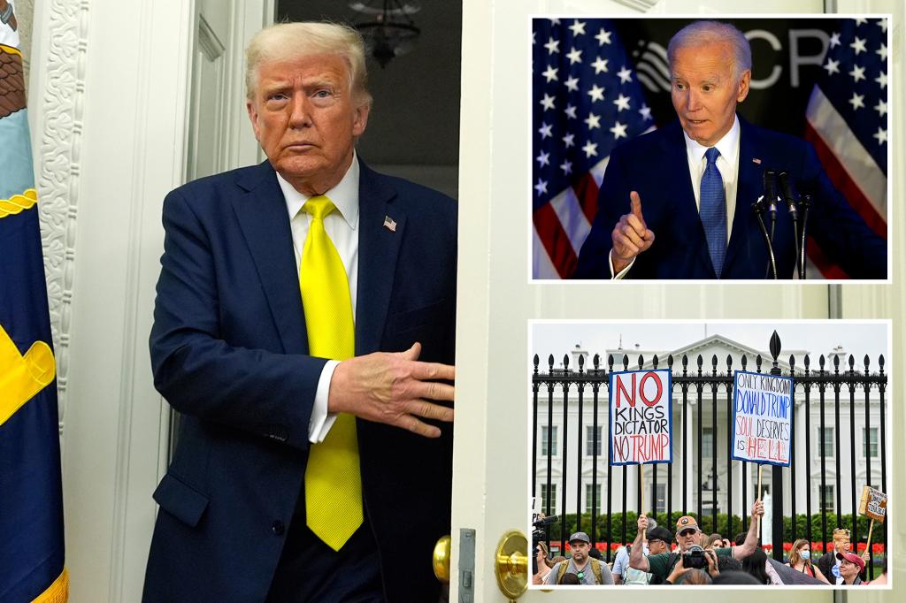 Trump trolls Dems in Easter message, slams Biden as ‘highly destructive moron’