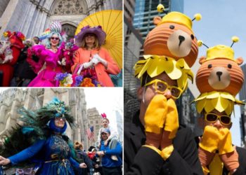 They’ve got bees in their bonnet — and everything else — at NYC Easter Parade