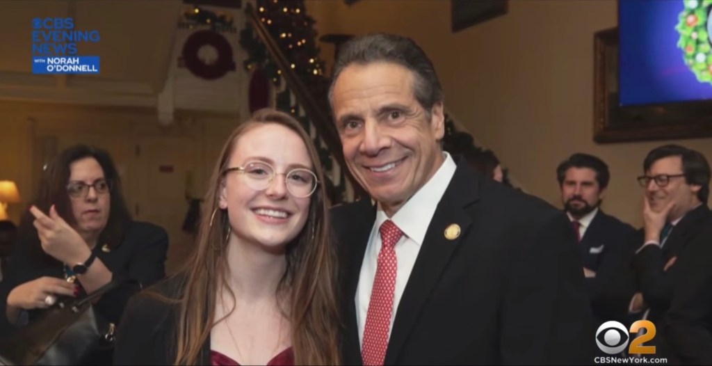 Charlotte Bennett, who accused Governor Cuomo of Sexual Harrassment being interviewed by Nora O'Donnell of CBS