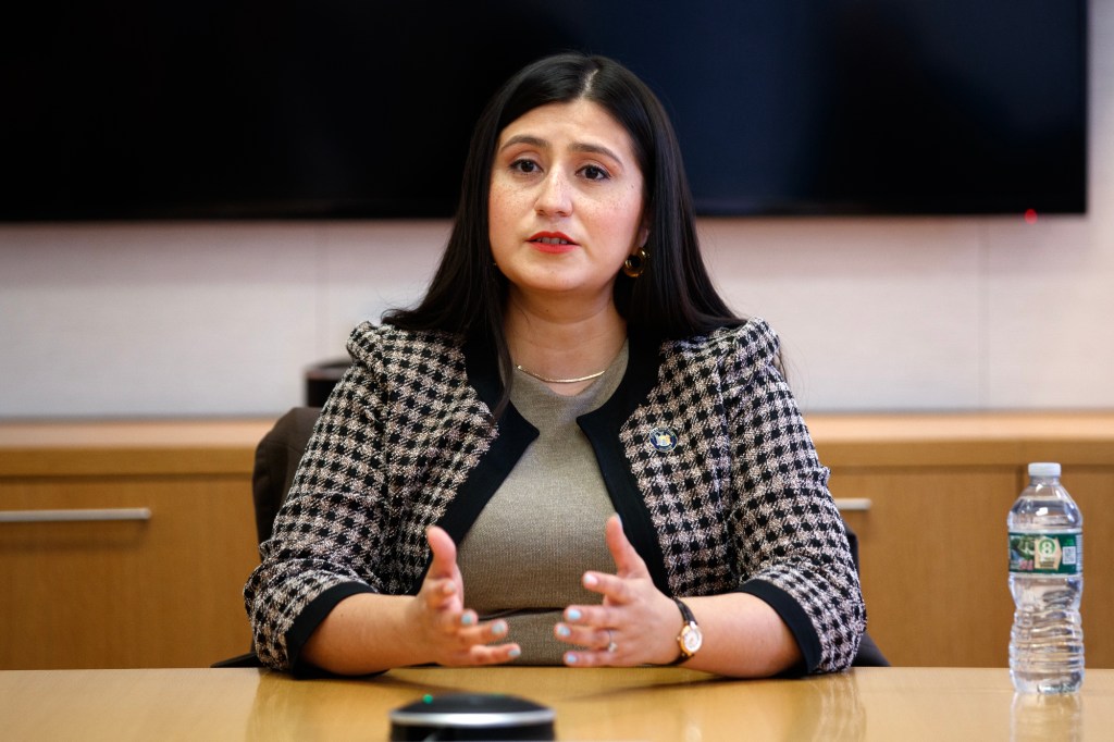 NY State Sen. Jessica Ramos at New York Post editorial board meeting