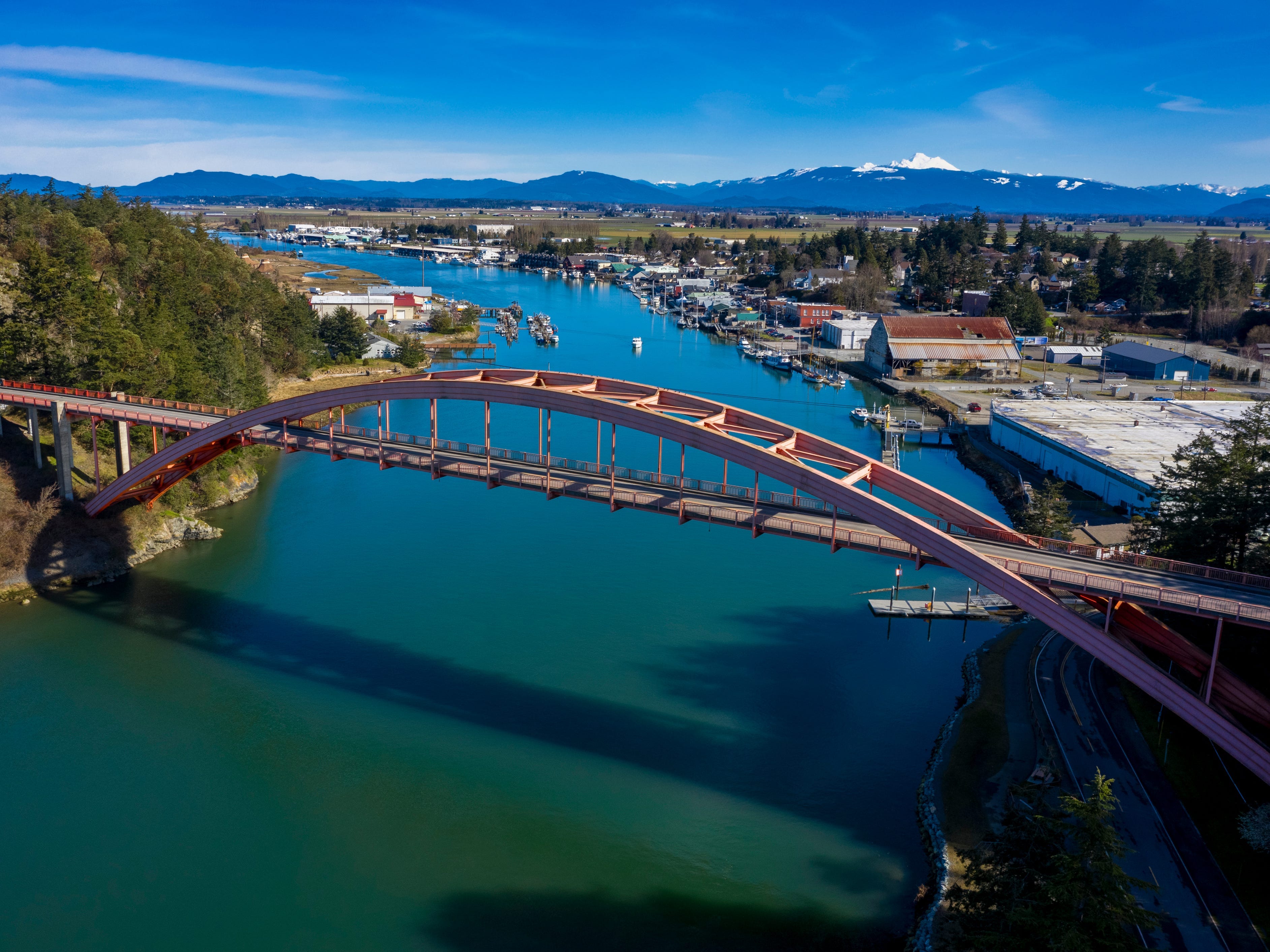 Rainbow Bridge in La Conner, Washington.