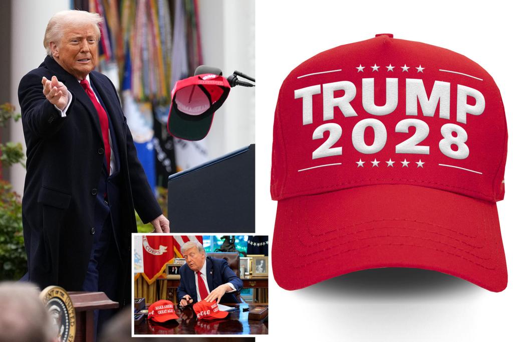 Trump Org puts ‘2028’ hat on sale in nod to talk of third term: ‘Rewrite the rules’