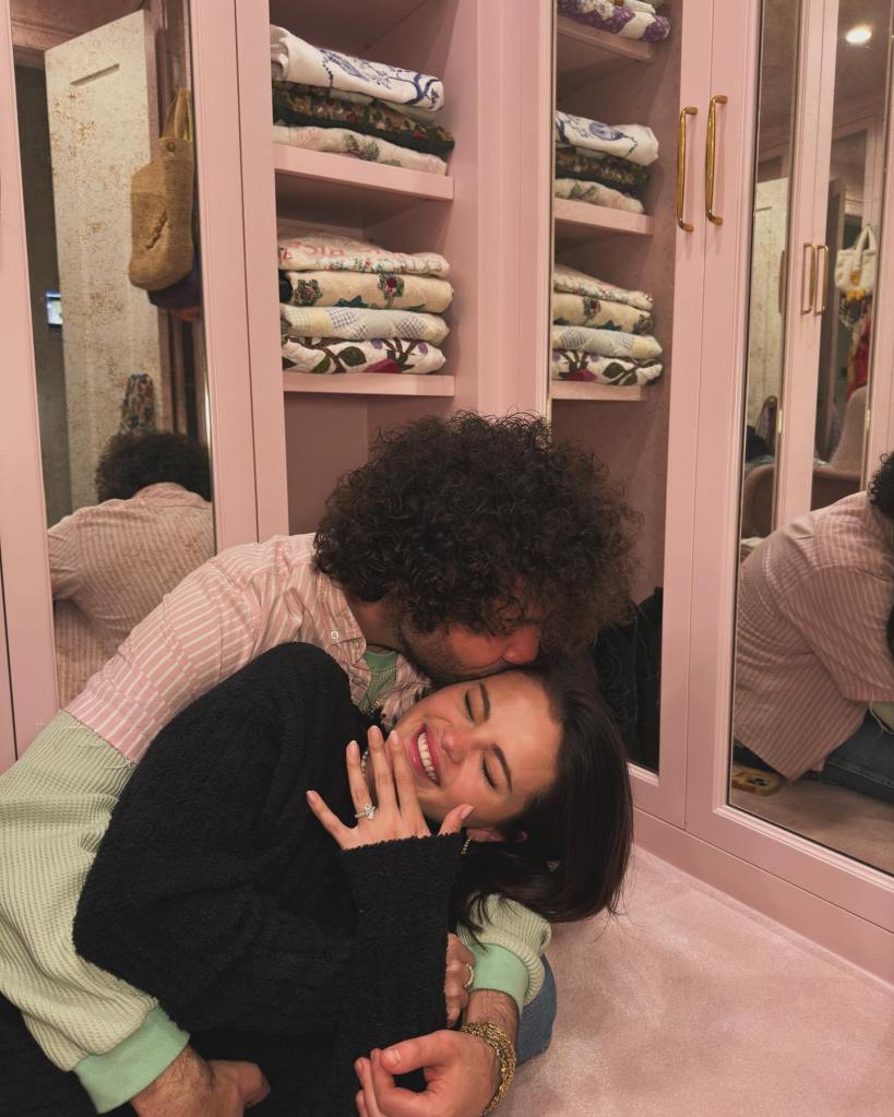 Selena Gomez and Benny Blanco after getting engaged. 
