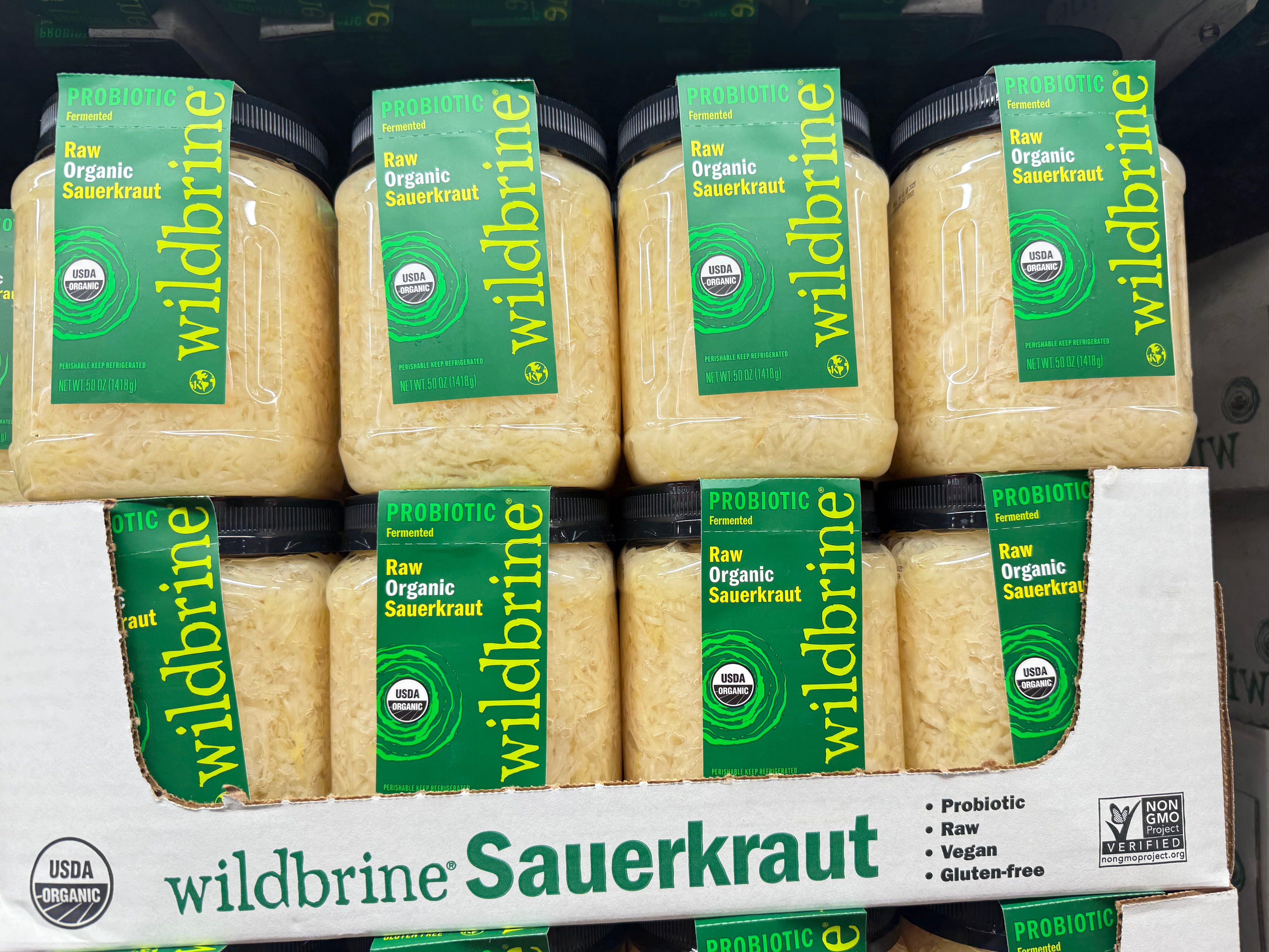 Wildbrine raw organic sauerkraut.