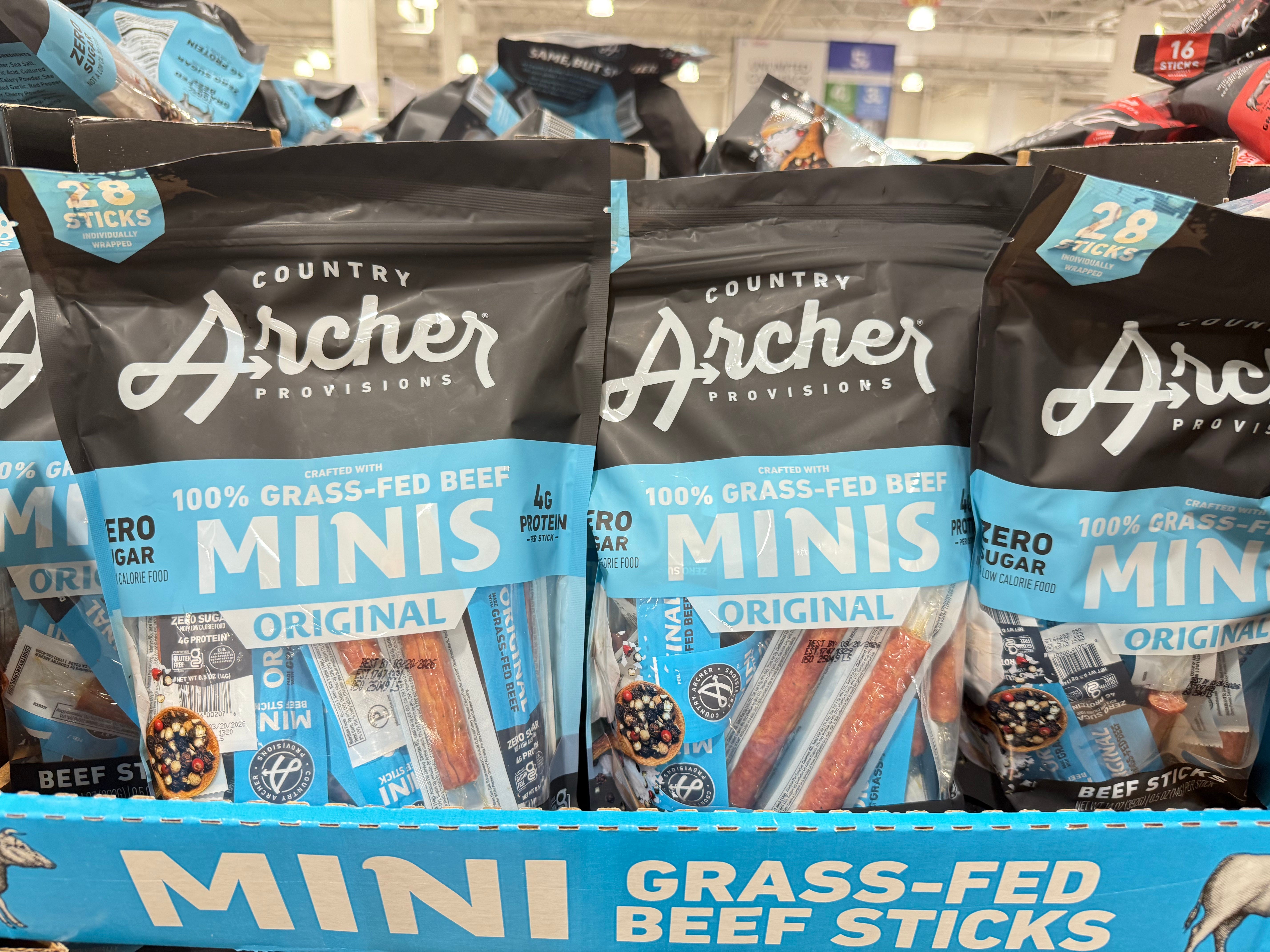 Country Archer 100% grass-fed beef minis.