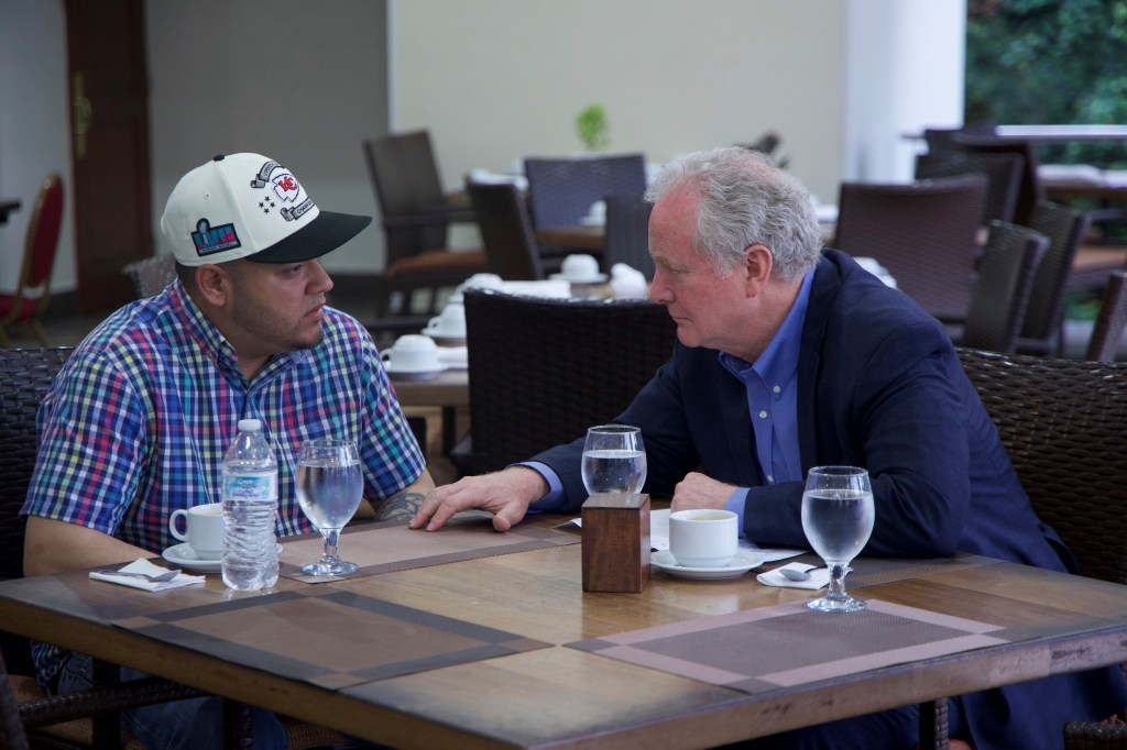 Sen. Van Hollen meeting with Abrego Garcia in El Salvador.