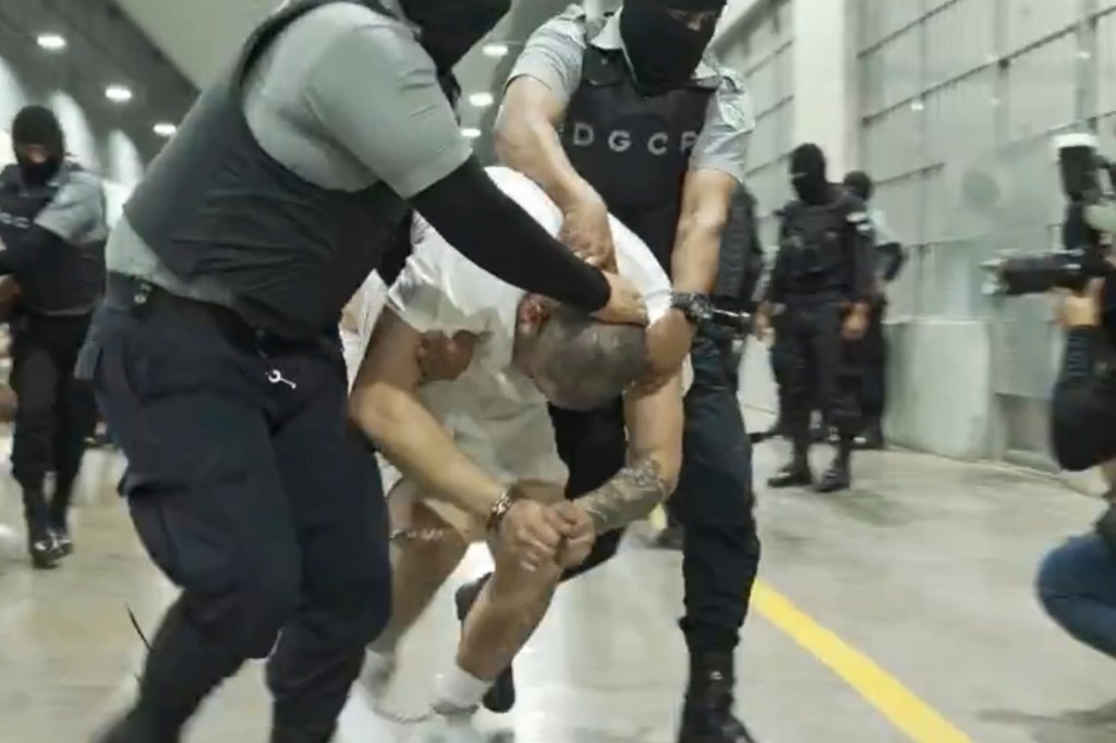 Inmates at the notorious CECOT megaprison in El Salvador