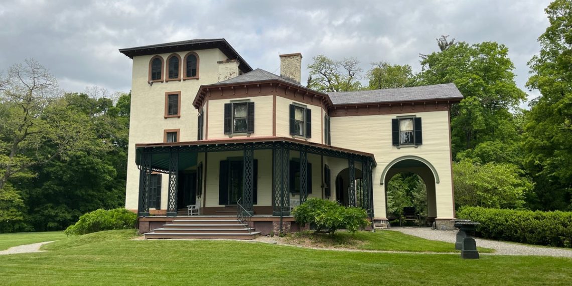 Take a look inside a 45-room, 14,000-square-foot historic mansion once owned by the inventor of Morse code