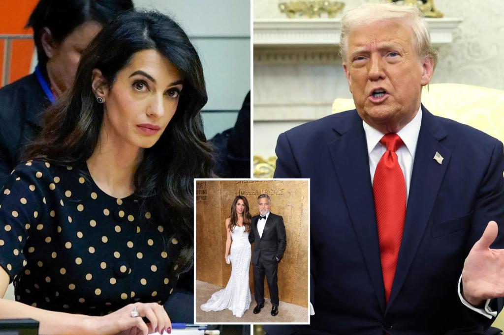 Amal Clooney could be barred from US under Trump sanctions over ICC case against Netanyahu: report