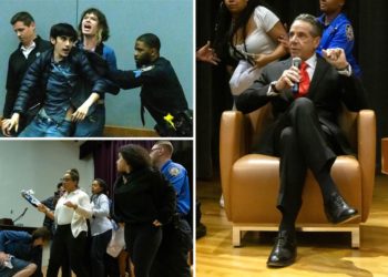 Andrew Cuomo ambushed by protesters during NYC mayoral candidate forum: ‘Cuomo lies, people die’