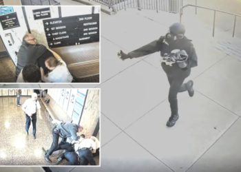 Assailant storms Mass. courthouse in gas mask, tactical gear and pepper sprays, assaults several victims: video