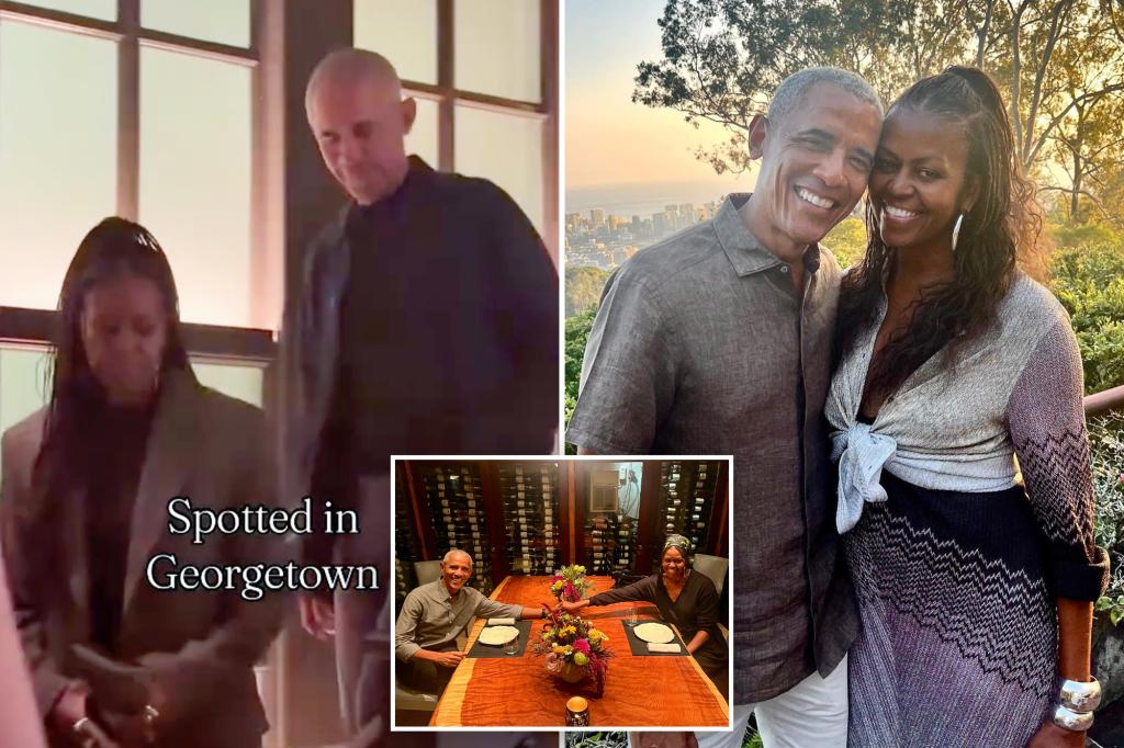 Barack, Michelle Obama spotted on date night in DC restaurant where former prez dined alone as divorce rumors swirled