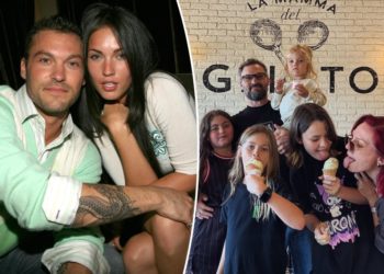 Brian Austin Green and Megan Fox’s three sons pose for rare family photo