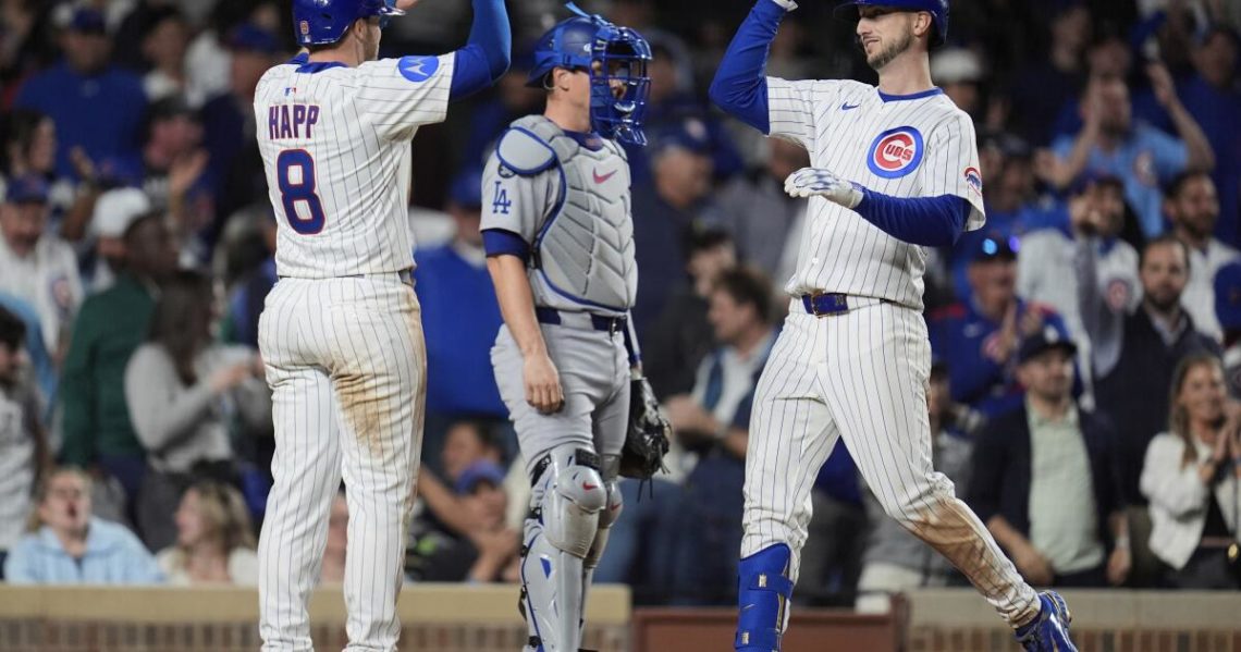 Cubs outslug Dodgers to win in extra innings