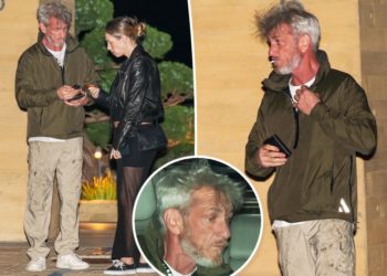 Disheveled Sean Penn puffs on cigarette during dinner with daughter at swanky LA hotspot