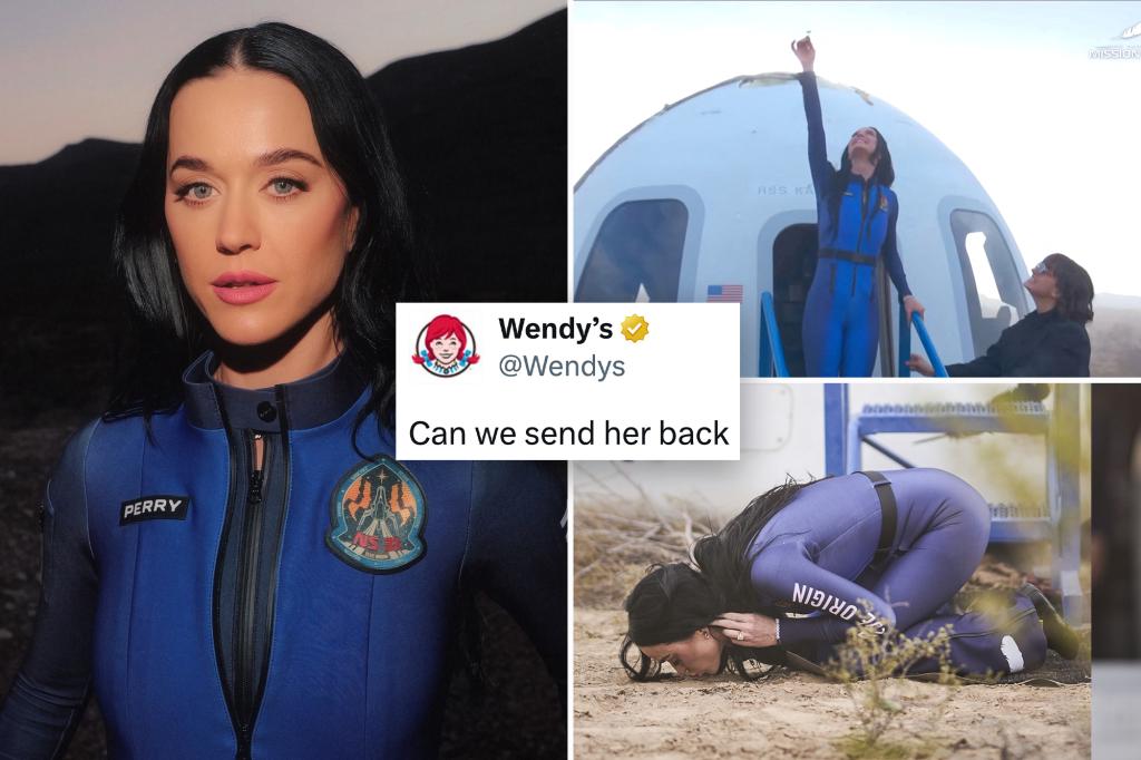 Fast-food chain Wendy’s takes aim at Katy Perry after Blue Origin space flight: ‘Can we send her back’