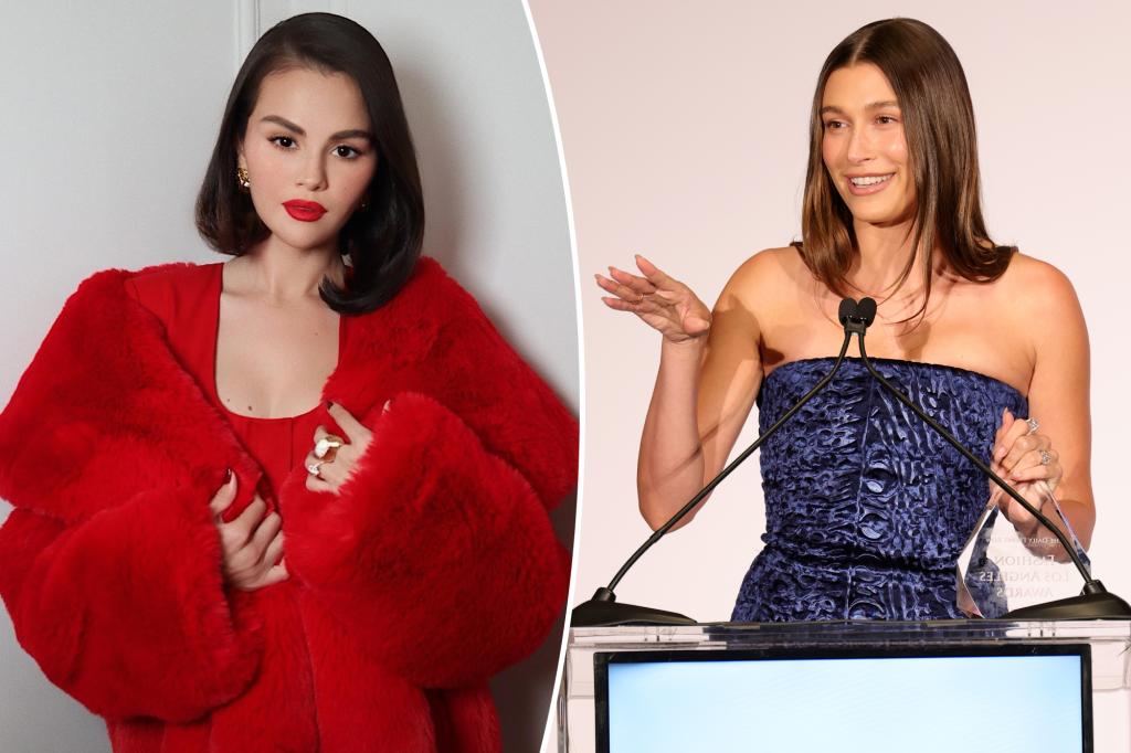 Hailey Bieber dragged for copying Selena Gomez speech nearly word for word: ‘Creepy stalker’