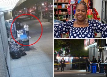 Harrowing footage shows the moment trailblazing NYC bodega owner shot dead in crossfire