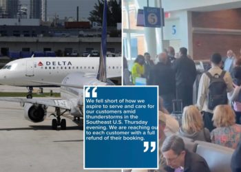 Hundreds of Delta passengers spend night on tarmac after planes diverted to airport with no customs