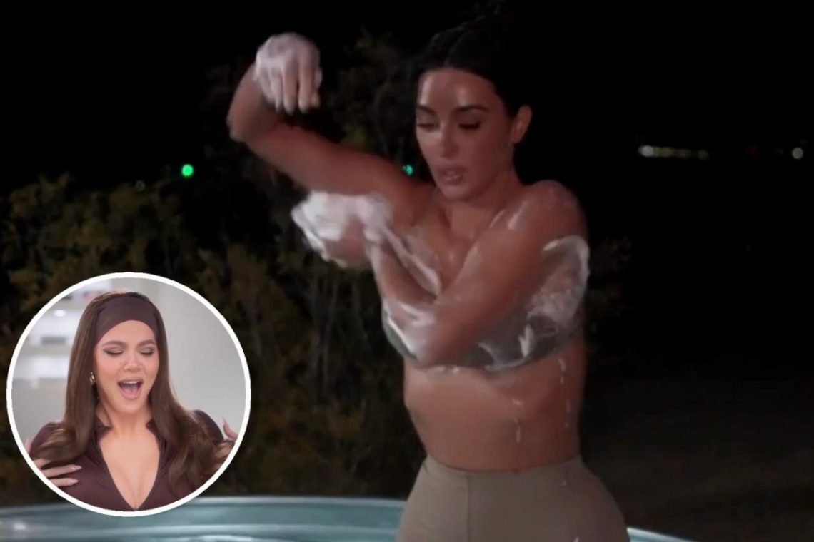 “It’s The Setup Of A Porn”: Khloé Kardashian Uncomfortably Watches Kim Kardashian Bathe Herself In A Tin Tub While Camping