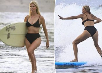 Ivanka Trump hits the waves in black bikini during sun-soaked family getaway in tropical Costa Rica