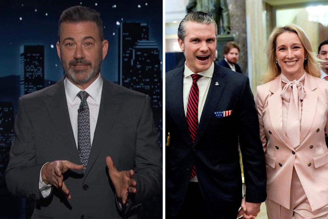 Jimmy Kimmel Deals Low Blow Against Pete Hegseth For Bringing His Wife Into Private Pentagon Meetings: “Maybe She’s His Designated Driver”