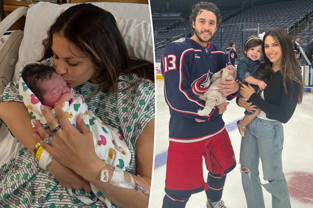 Johnny Gaudreau’s widow, Meredith, gives birth to third baby — who ‘looks exactly like his daddy’