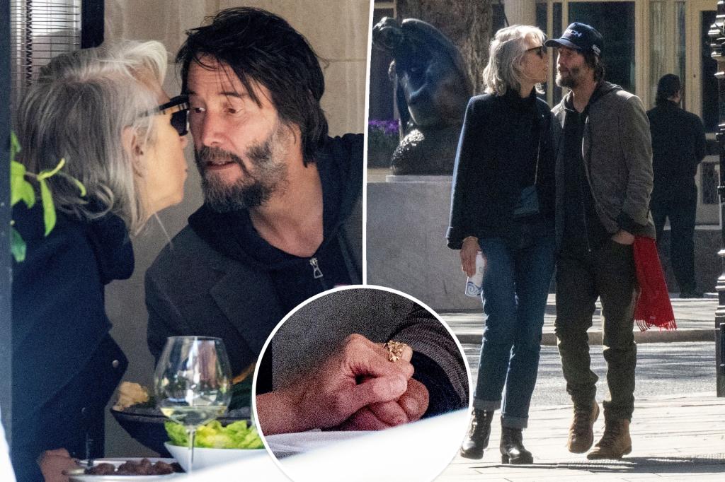 Keanu Reeves and girlfriend Alexandra Grant pack on the PDA during boozy lunch date in London