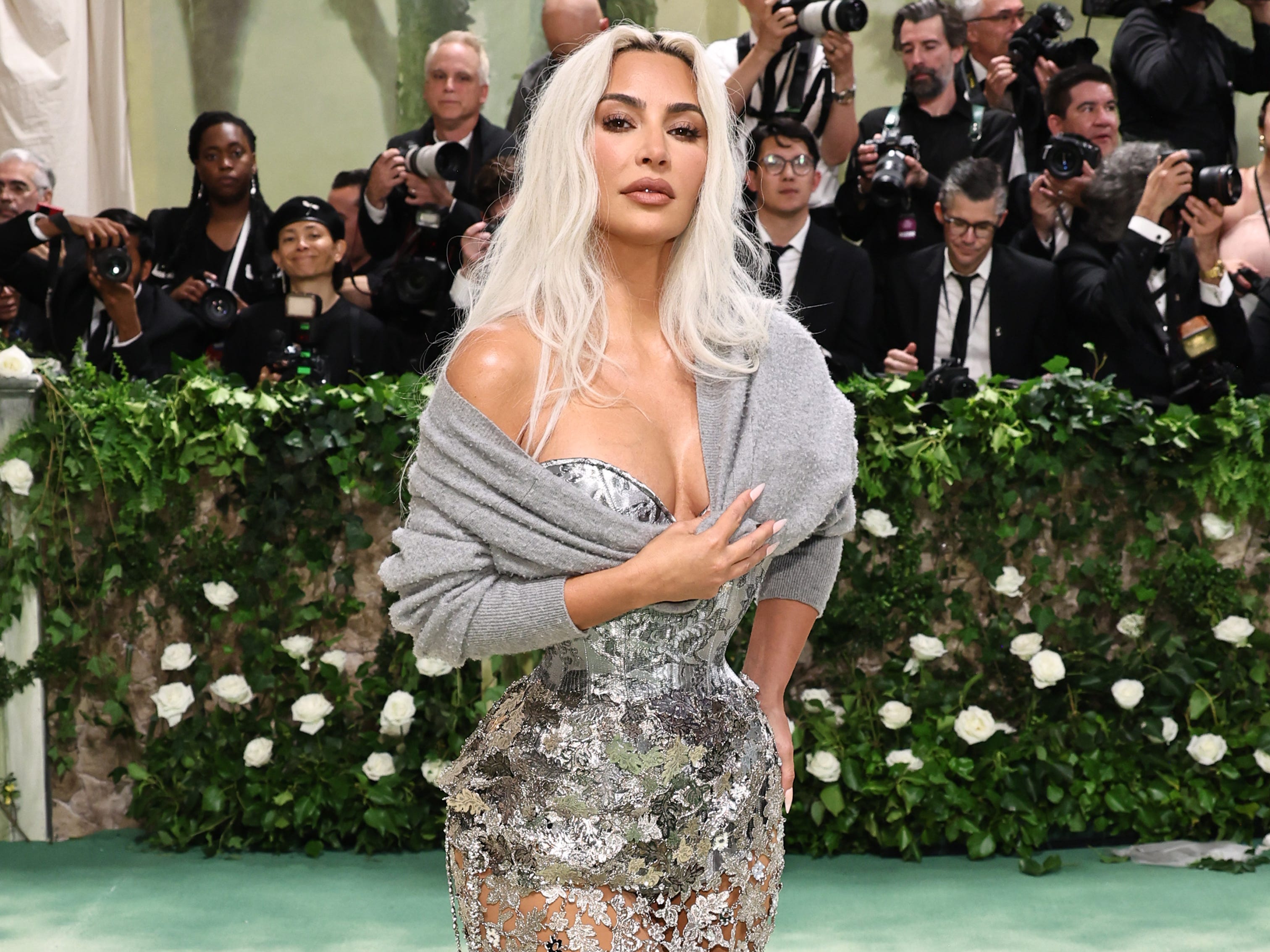 Kim Kardashian attends the 2024 Met Gala.