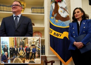 Michigan Gov. Gretchen Whitmer mocked for hiding face from cameras in Oval Office before Trump meeting