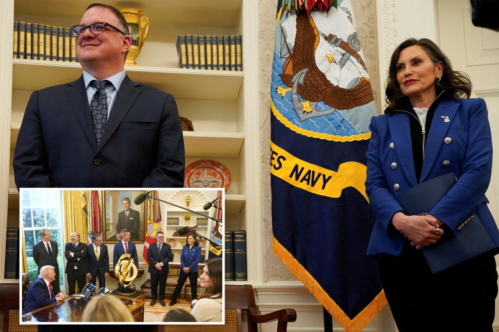 Michigan Gov. Gretchen Whitmer mocked for hiding face from cameras in Oval Office before Trump meeting