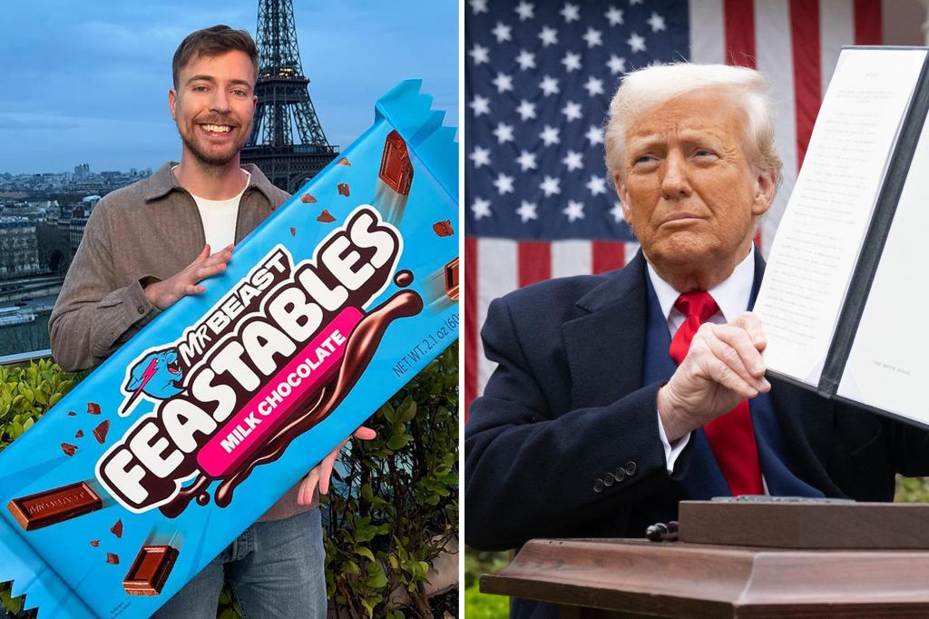 MrBeast attacks Trump’s ‘brutal’ tariffs, claims it’ll be ‘way cheaper’ to make his Feastables chocolate bars overseas
