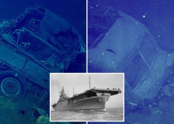 Mysterious Ford automobile found in hangar of USS-Yorktown shipwreck that sank during WWII
