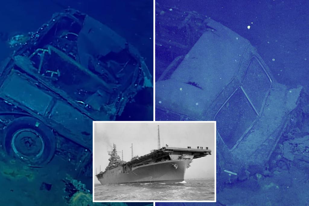 Mysterious Ford automobile found in hangar of USS-Yorktown shipwreck that sank during WWII