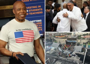 NYC Mayor Eric Adams mistakenly wears T-shirt with Italian phrase to honor DR nightclub roof collapse victims