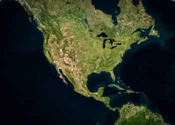 North America is sinking