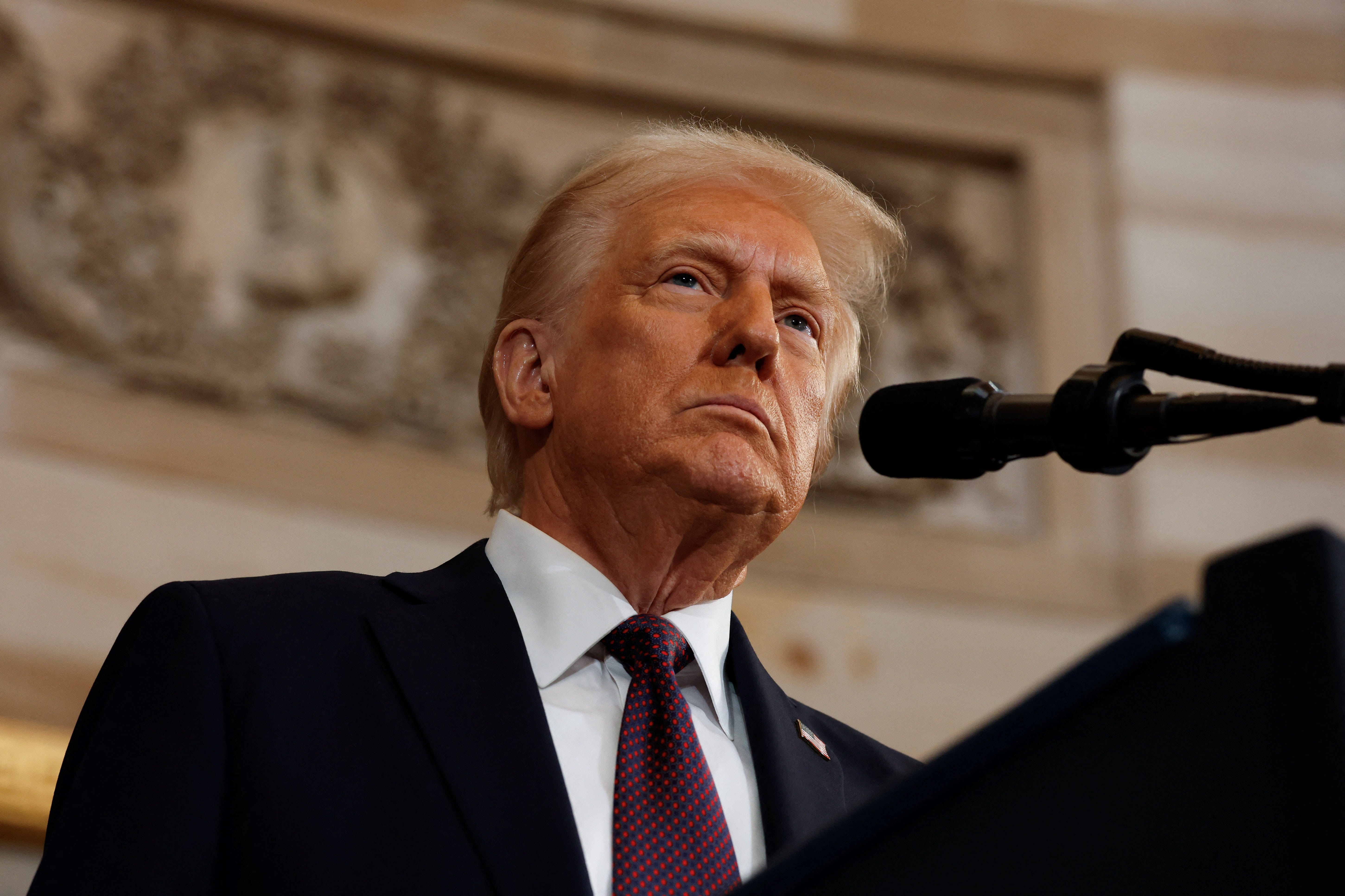Trump at podium